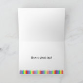Carte Crayons de cire couleurs arc-en-ciel vives, joyeux (Intérieur)