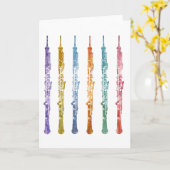 Carte Crayons de hautbois (Fleur jaune)