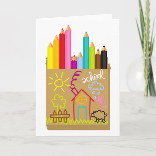 Carte Crayons 'scolaires' (Devant)