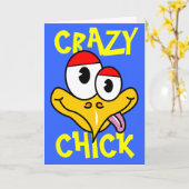 Carte Crazy Chick Va Bien Bientôt (Fleur jaune)