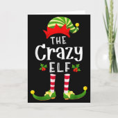 Carte Crazy Christmas Elf Matching Pajama X-mas Party (Devant)