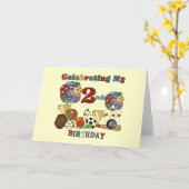 Carte Crazy For Sports 2e Anniversaire T-shirts et cadea (Fleur jaune)