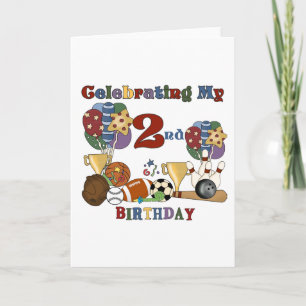 Carte Crazy For Sports 2e Anniversaire T-shirts et cadea