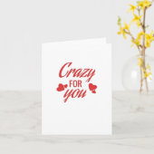Carte Crazy for you (Fleur jaune)
