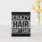 Carte Crazy Hair Don't Care Shirt  (Fleur jaune)