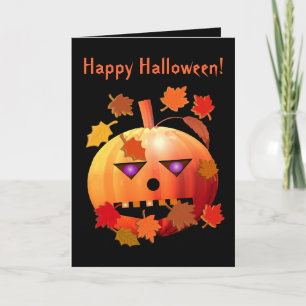 Carte Crazy Halloween Citrouille