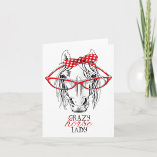 Carte Crazy Horse Lady Horse Lover Femmes Bandana Horseb