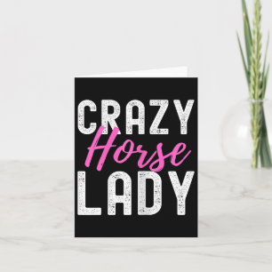 Carte Crazy Horse Lady Horse Lover Tee Pour Femmes Horse