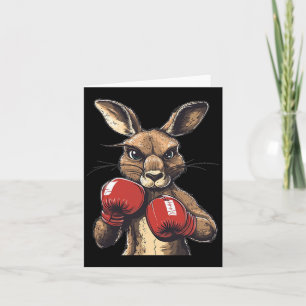 Carte Crazy Kangaroo Avec Gants De Boxe Pour Un Punch Sa
