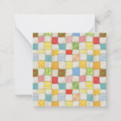CARTE CRAZY QUILT 2,5 x 2,5 Carré (Devant)
