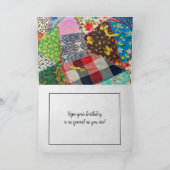 Carte Crazy Quilt 60e anniversaire (Intérieur)