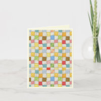 CARTE CRAZY QUILT Anniversaire Carte de billet / C