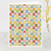 Carte CRAZY QUILT Big Birthday Card / Blanc (Fleur jaune)