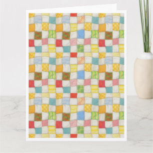 Carte CRAZY QUILT Big Birthday Card / Blanc
