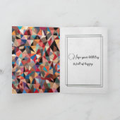 Carte Crazy Quilt Motif et Aiguille Anniversaire (Intérieur)