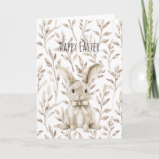 Carte Cream Easter Bunny Rabbit  (Devant)