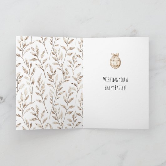 Carte Cream Easter Bunny Rabbit (Intérieur)