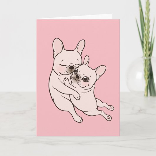 Carte Cream Frenchie lui dit que vous mère elle l'aime (Devant)