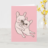 Carte Cream Frenchie lui dit que vous mère elle l'aime (Fleur jaune)