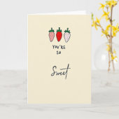 Carte Cream So Sweet Strawberry (Fleur jaune)