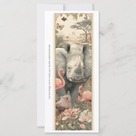 Carte Create Your Own African Animals Bookmark Card (Devant)