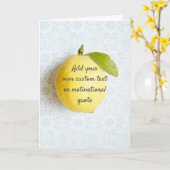 Carte Create Your Own Custom Quote - Lemon (Fleur jaune)
