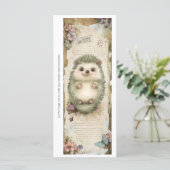Carte Create Your Own Cute Hedgehog Bookmark Card (Debout devant)