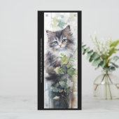 Carte Create Your Own Fluffy Kitten Vine Bookmark Card (Debout devant)