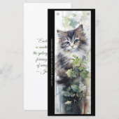Carte Create Your Own Fluffy Kitten Vine Bookmark Card (Devant / Derrière)