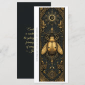 Carte Create Your Own Gold Ladybug Bookmark Card (Devant / Derrière)