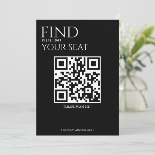 Carte Create your own QR Code Seating Chart (Debout devant)