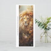 Carte Create Your Own Romantic Floral Lion Bookmark Card (Debout devant)