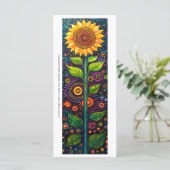 Carte Create Your Own Sunflower Dot Art Bookmark Card (Debout devant)