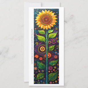 Carte Create Your Own Sunflower Dot Art Bookmark Card