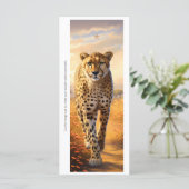 Carte Create Your Own Wild Cheetah Sunrise Bookmark Card (Debout devant)