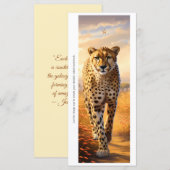 Carte Create Your Own Wild Cheetah Sunrise Bookmark Card (Devant / Derrière)