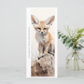 Carte Create Your Own Wild Fennec Fox Bookmark Card (Debout devant)