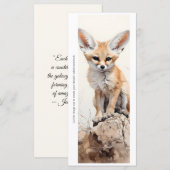 Carte Create Your Own Wild Fennec Fox Bookmark Card (Devant / Derrière)