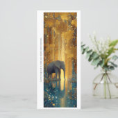 Carte Create Your Own Wild Golden Elephant Bookmark Card (Debout devant)