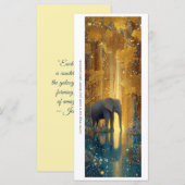 Carte Create Your Own Wild Golden Elephant Bookmark Card (Devant / Derrière)