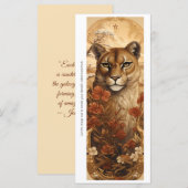 Carte Create Your Own Wild Puma Floral Bookmark Card (Devant / Derrière)