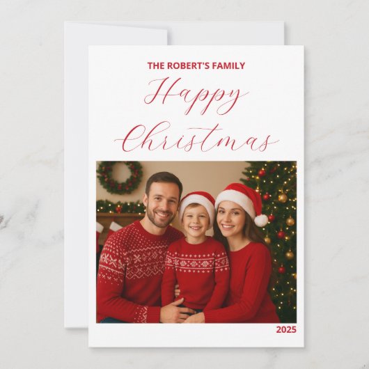 Carte create your ownChristmas Family Card (Devant)