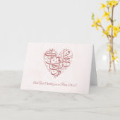 Carte Created in Pairs Script Muslim Wedding Greeting (Fleur jaune)