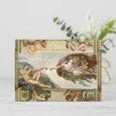 Carte Création de l'homme par Michel-Ange (Création d'Ad (Debout devant)