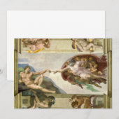 Carte Création de l'homme par Michel-Ange (Création d'Ad (Devant / Derrière)