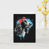 Carte Création drôle de cocker spaniel pour les amoureux (Fleur jaune)