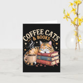 Carte Création pour amateur de chat de lecture confortab (Fleur jaune)