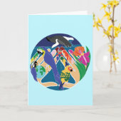 Carte Création tropicale (Fleur jaune)