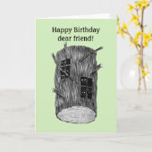 Carte Créations Forêt Dans Le Journal De L'Arbre Texte P (Fleur jaune)