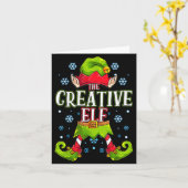 Carte Creative Elf Matching Family Group Christmas Party (Fleur jaune)